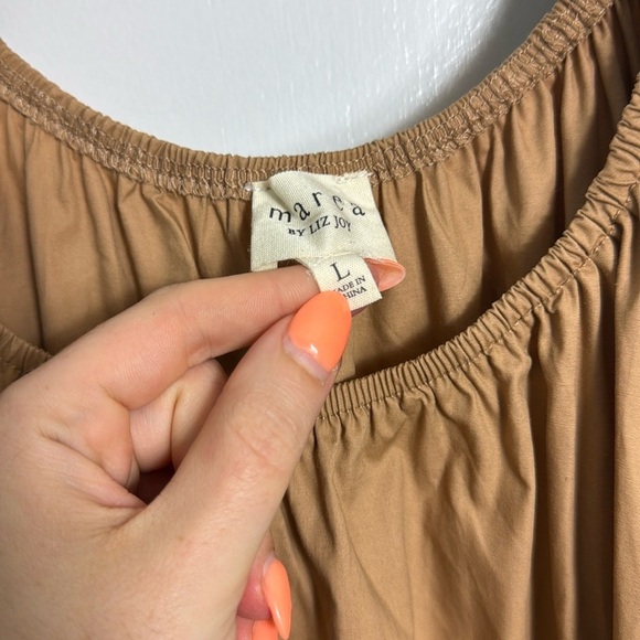 Marea By Liz Joy JANE DRESS Camel Tan Size Large - Picture 5 of 12
